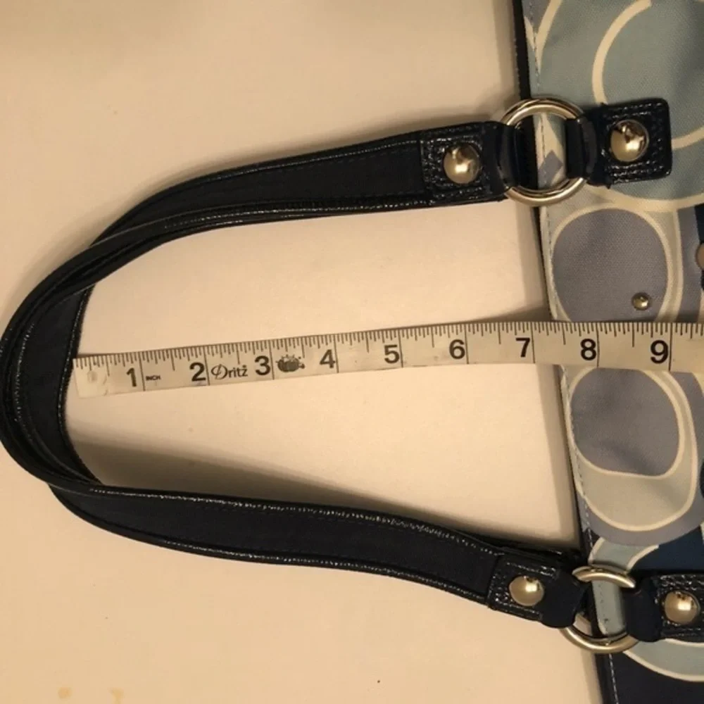 Coach poppy RARE blue c denim appliqué tote bag